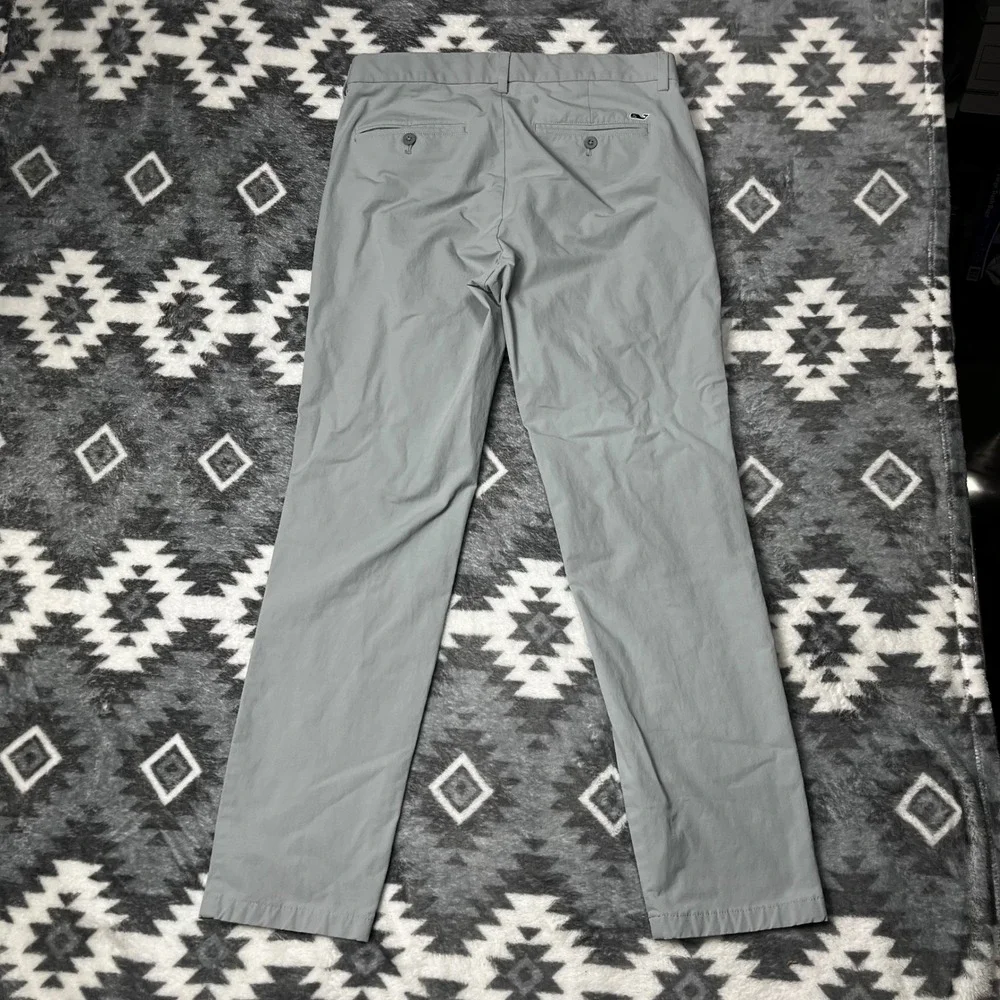 Vineyard Vines Performance Breaker Pants Gray Men 32x30 Chino Stretch Technical